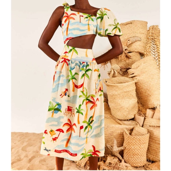 FARM Rio Dresses & Skirts - NWT | FARM Rio Copacabana Asymmetric Size XL